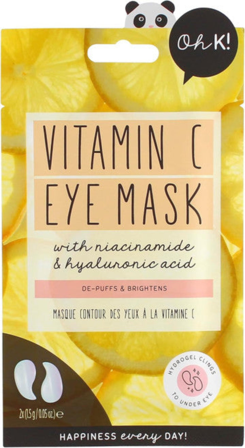 Oh K!, Vitamin C Eye Mask with Niacinamide & Hyaluronic Acid
