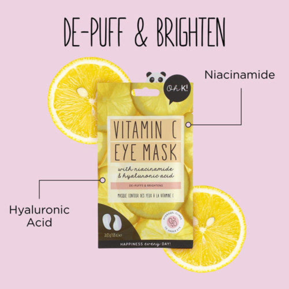 Oh K!, Vitamin C Eye Mask with Niacinamide & Hyaluronic Acid