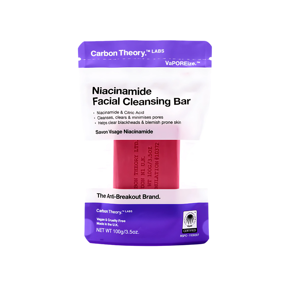 Carbon Theory™, Niacinamide Facial Cleansing Bar 100g