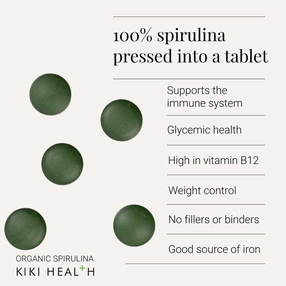 KIKI Health, Organic Spirulina 200 Tablets