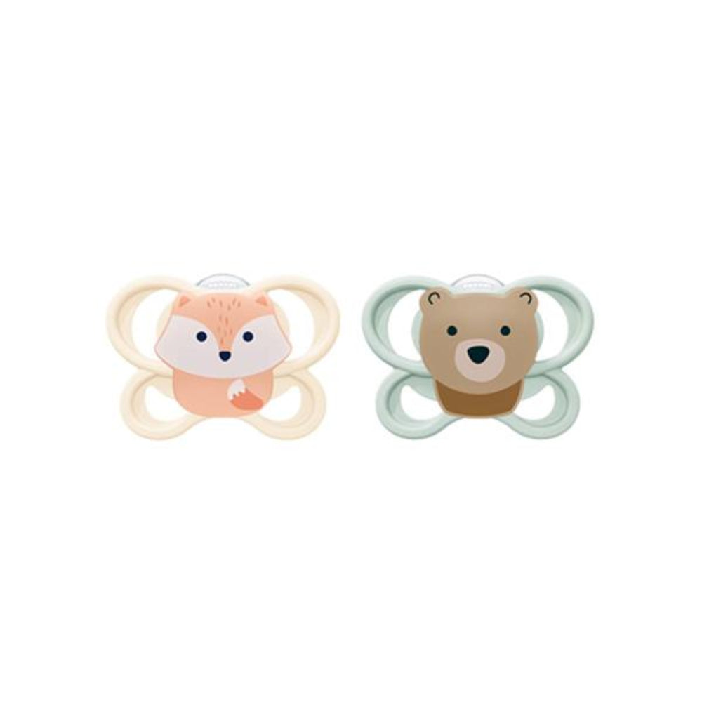NUK, Perfect Match Air Fox/Bear 0-6M 2 Pack
