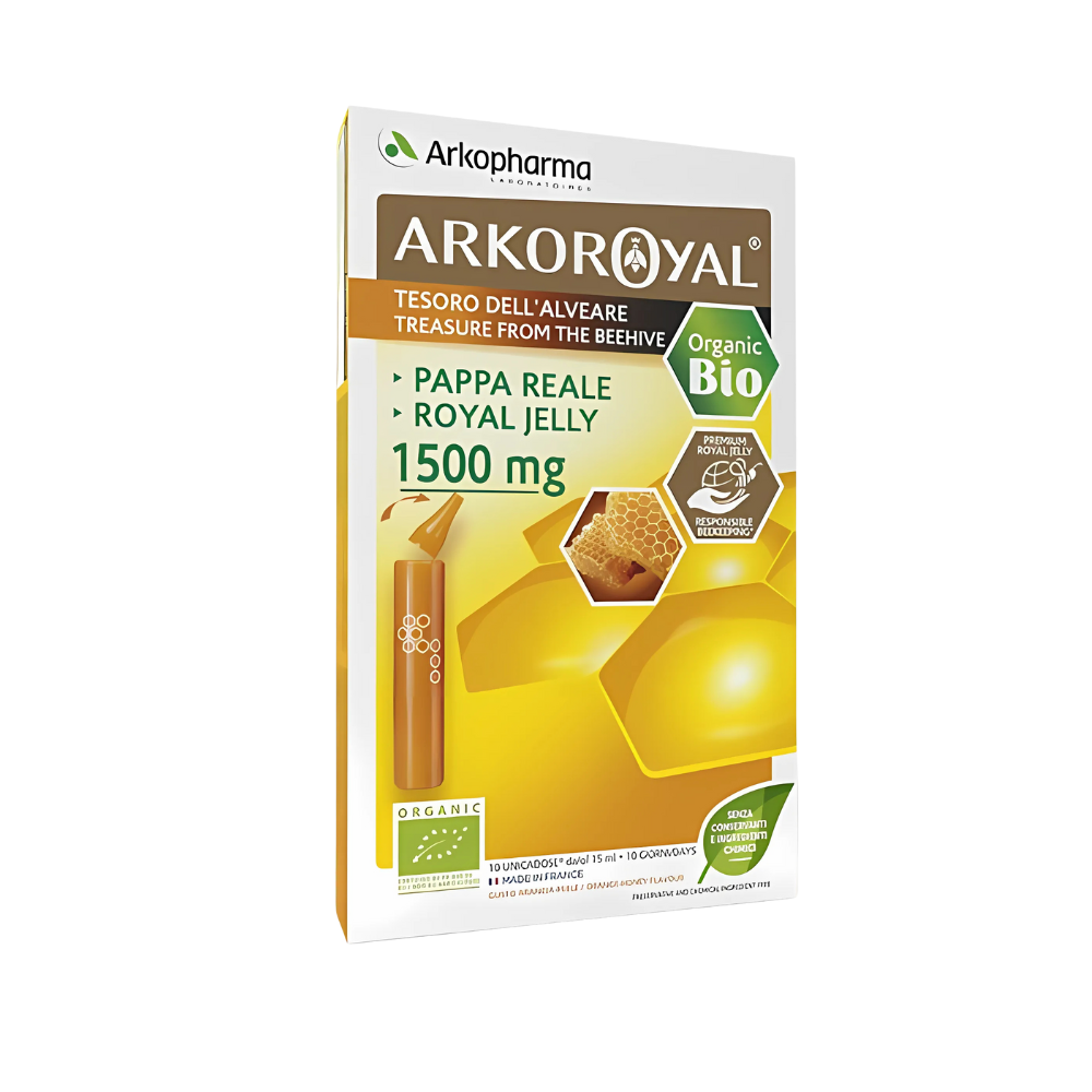 Arkopharma, Organic Royal Jelly 1500mg 10 Vials