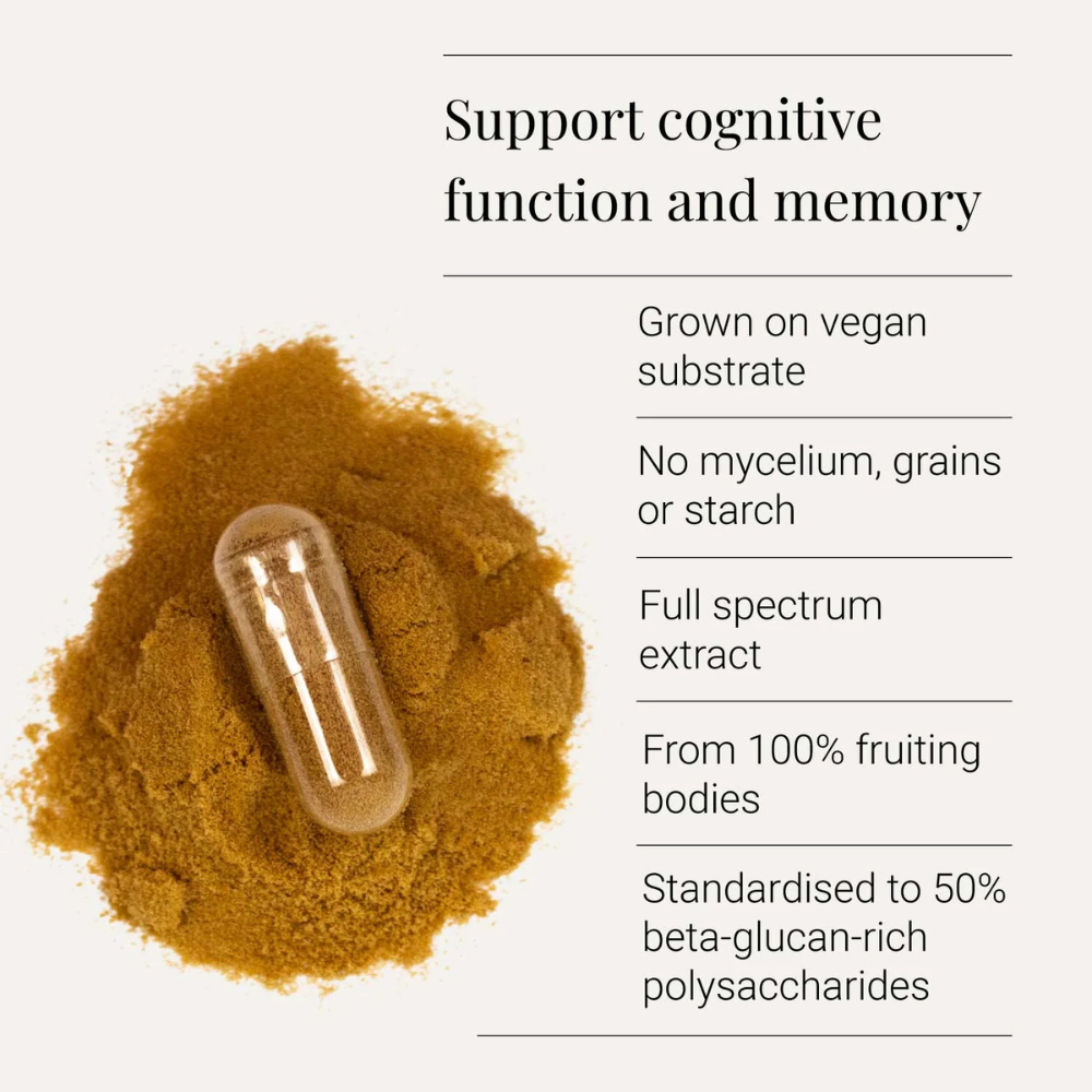 Kiki Heat, Lion's Mane Mushroom Extract (Org) 60 Caps