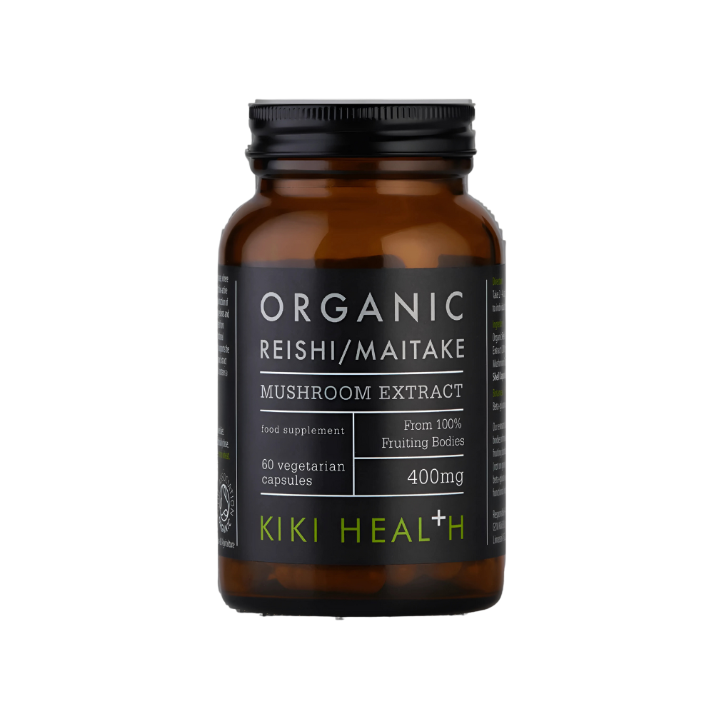 KIKI Health, Organic Maitake & Reishi Mushroom Extract Bl 60 Vegetarian Capsules