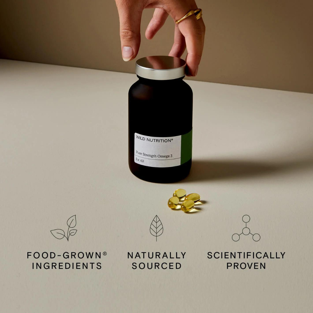 Wild Nutrition, Food-Grown® Pure Strength Omega 3 120 Capsules