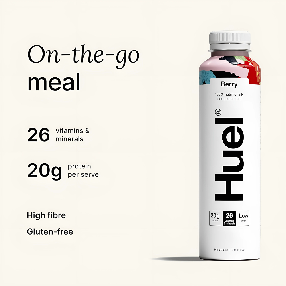 Huel®, Ready-to-Drink Meal Complete Nutrition 500ml x 8 Pack Berry