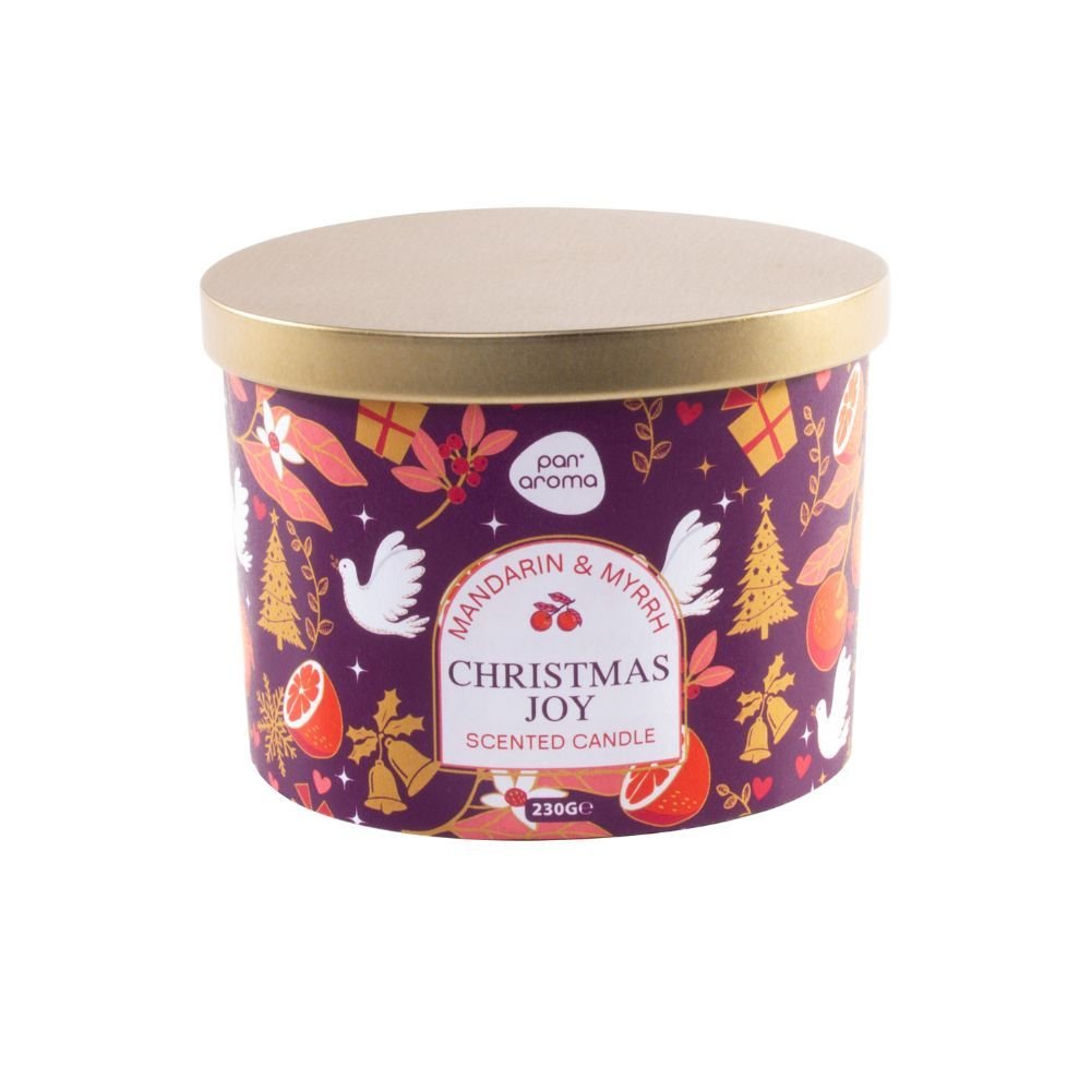 Pan Aroma, Christmas Joy Mandarin & Myrrh Candle 230g
