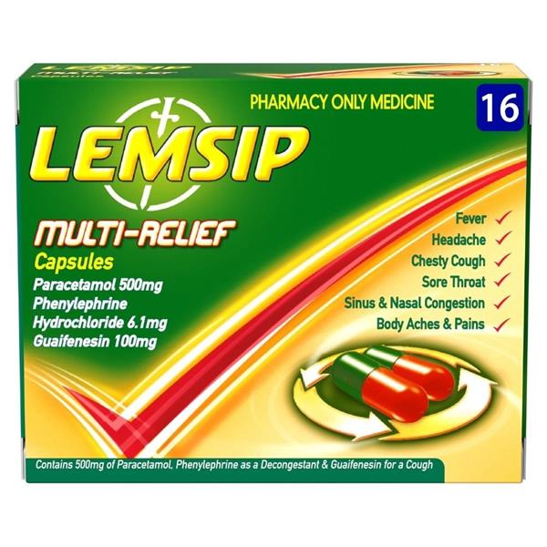 Lemsip Multirelief 16 Caps