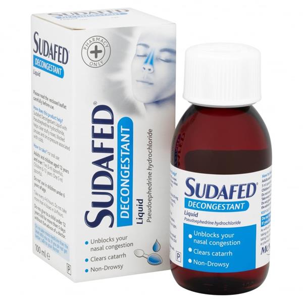 SUDAFED®, Decongestant Liquid 100ml
