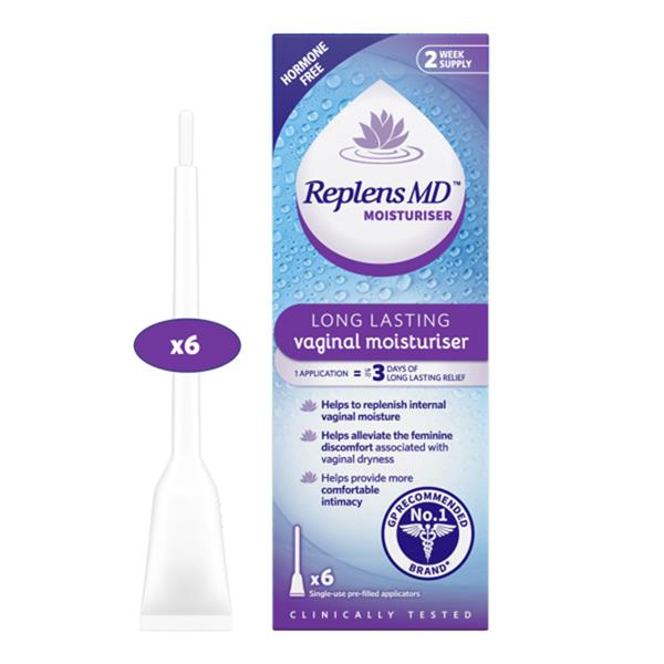 Replens, Vaginal Moisturiser pre filled applicator 6 pk