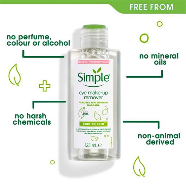 Simple, Kind To Eyes Make-Up Remover 125ml