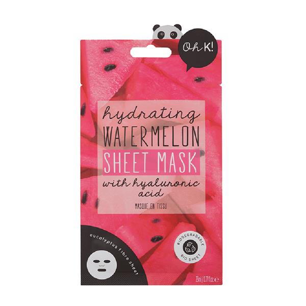 Oh K!, Hydrating Watermelon Sheet Mask With Hyaluronic Acid 25ml
