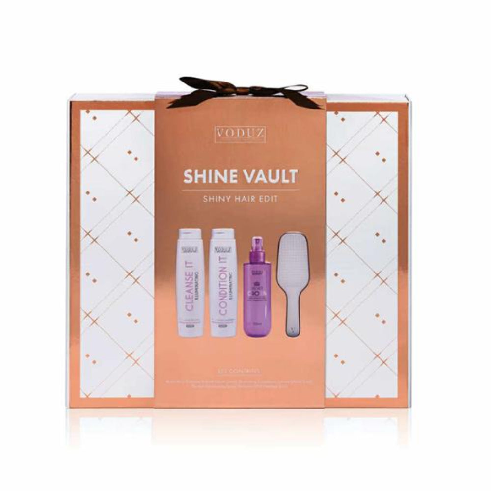 Voduz, Shine Vault 4 Piece Gift Set: Ultimate Hair Shine & Protection