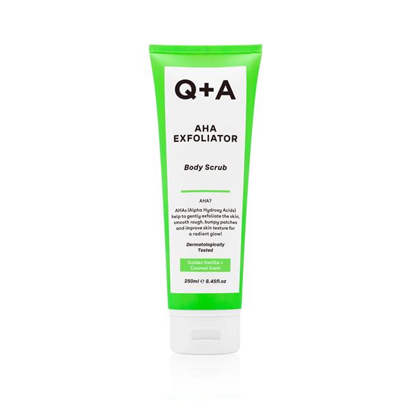 Q + A, AHA Exfoliator Body Scrub 250ml