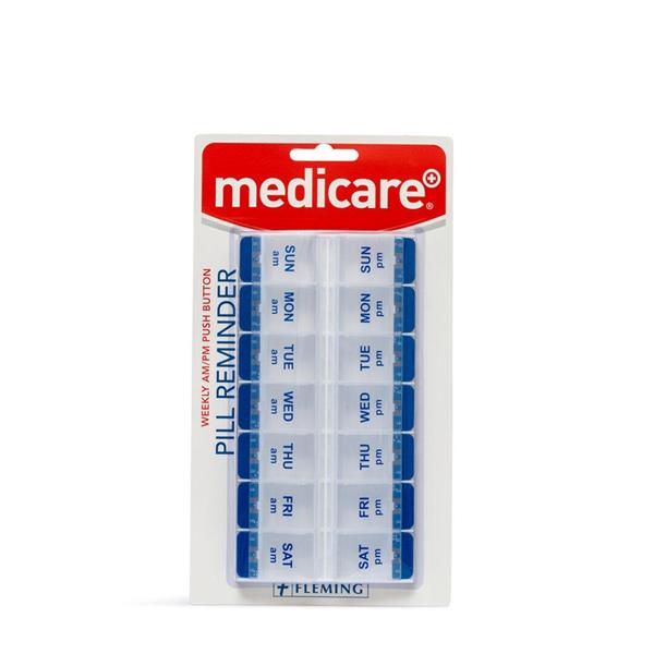 Medicare, Weekly AM & PM Push Button Pill Reminder
