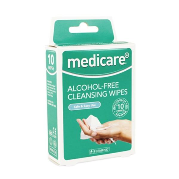 Medicare, Alcohol Free Cleansing Wipes 10 Pack
