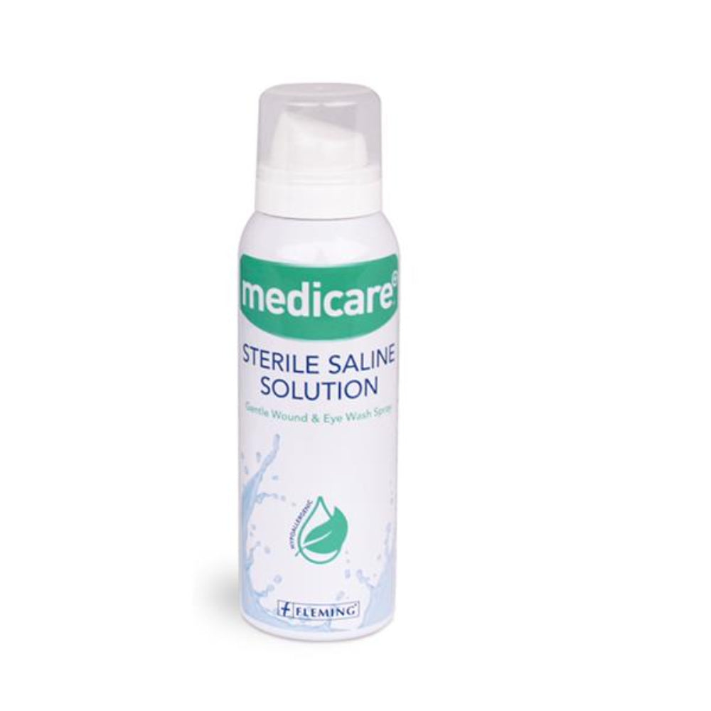 Medicare, Sterile Saline Solution Gentle Wound & Eye Wash Spray 100Ml