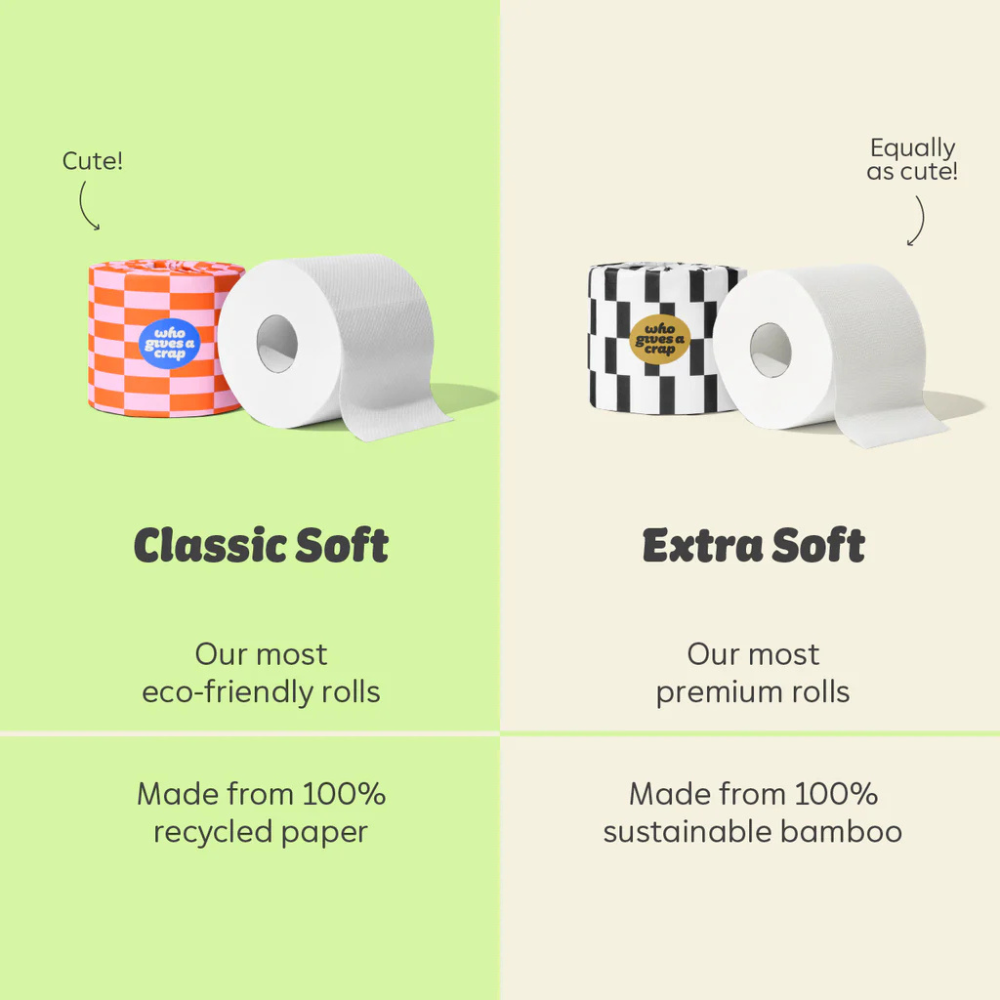 who gives a crap, 100% Recycled Classic Soft Toilet Tissue 24 Mega Rolls