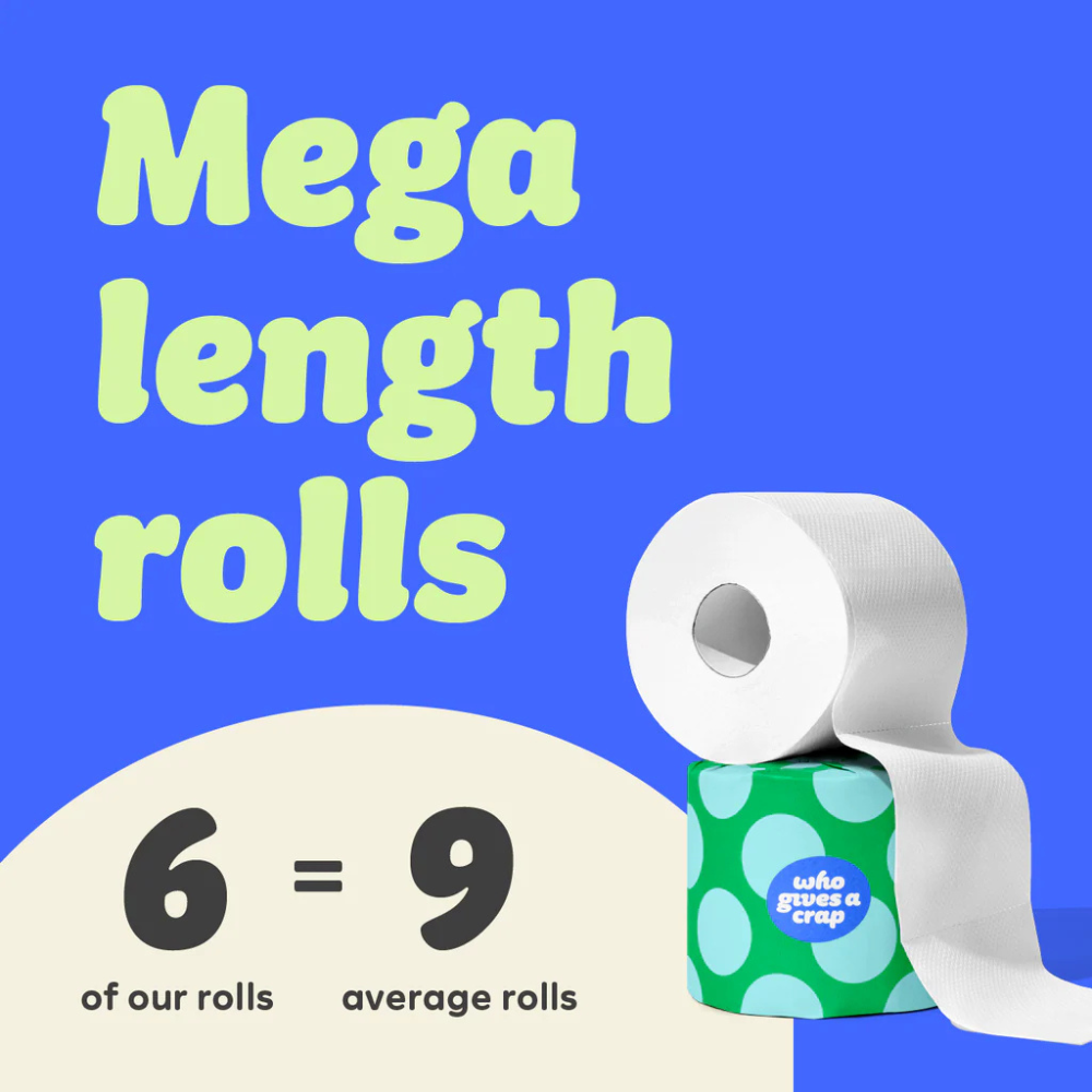 who gives a crap, 100% Recycled Classic Soft Toilet Tissue 24 Mega Rolls