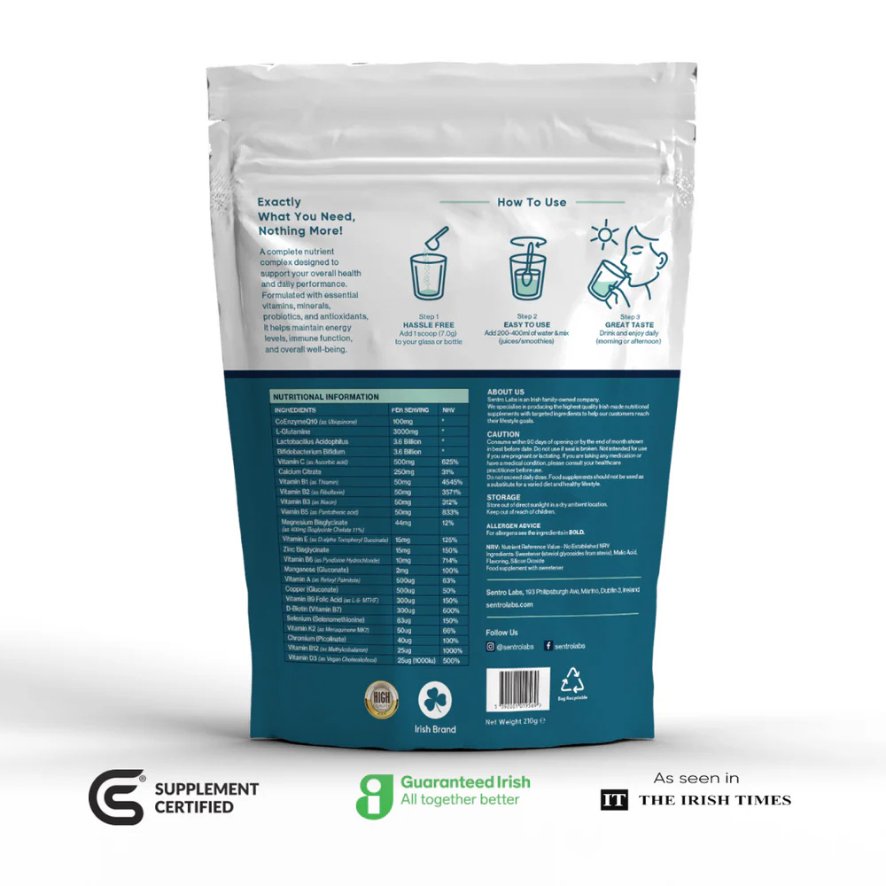 Sentro Labs, Advanced Multivitamin All-in-One Powder Formula 210g