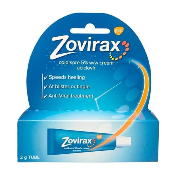 Zovirax Cold Sore Cr White Pk Tube 2g