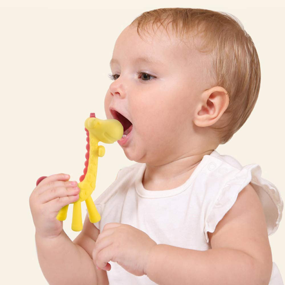 Happy Baby Giraffe Teether Yellow