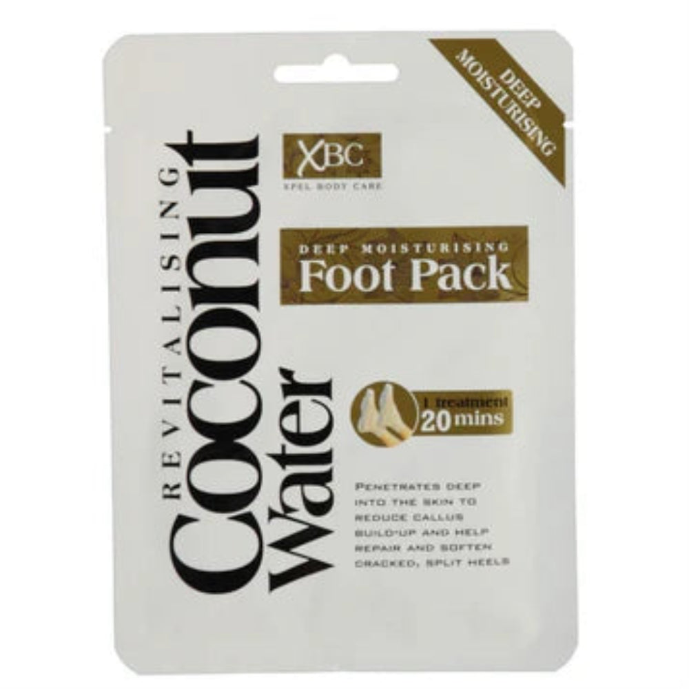 Xpel, Coconut Water Deep Moisturising Foot Pack Intensive Treatment Cracked Heel