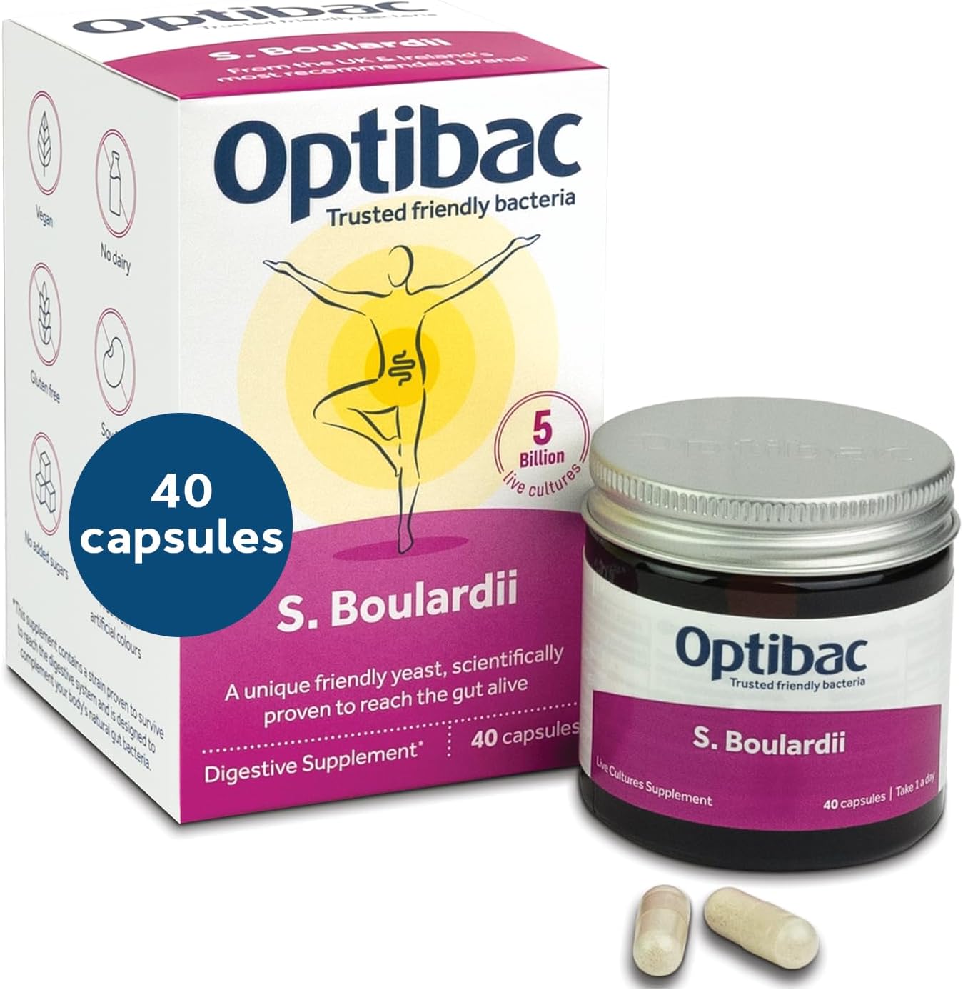 Optibac, S Boulardii 40 Caps