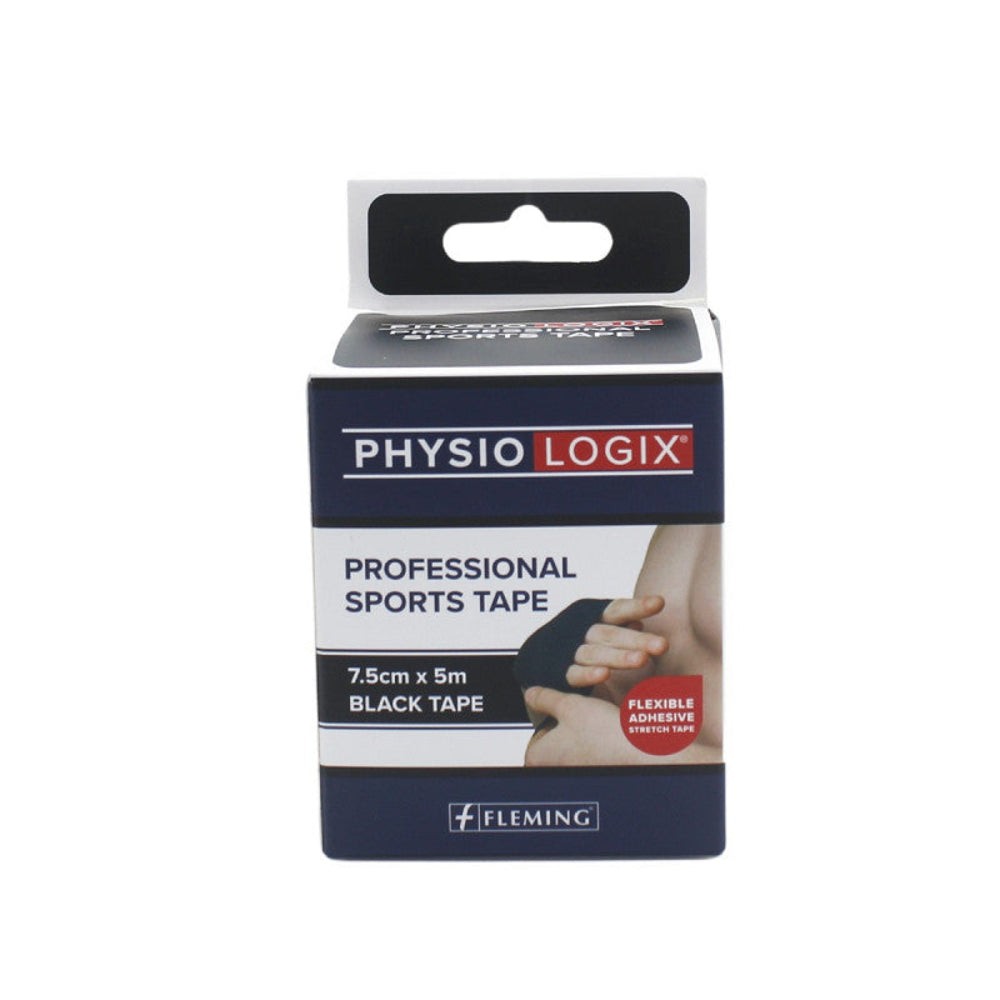 Physiologix Sports Tape 7.5cm x 5m Black
