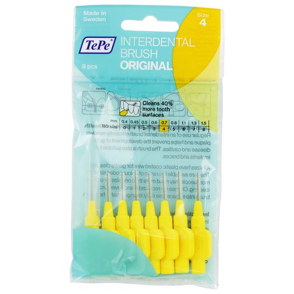 TePe, Interdental Brushes Yellow Size 4 0.7mm