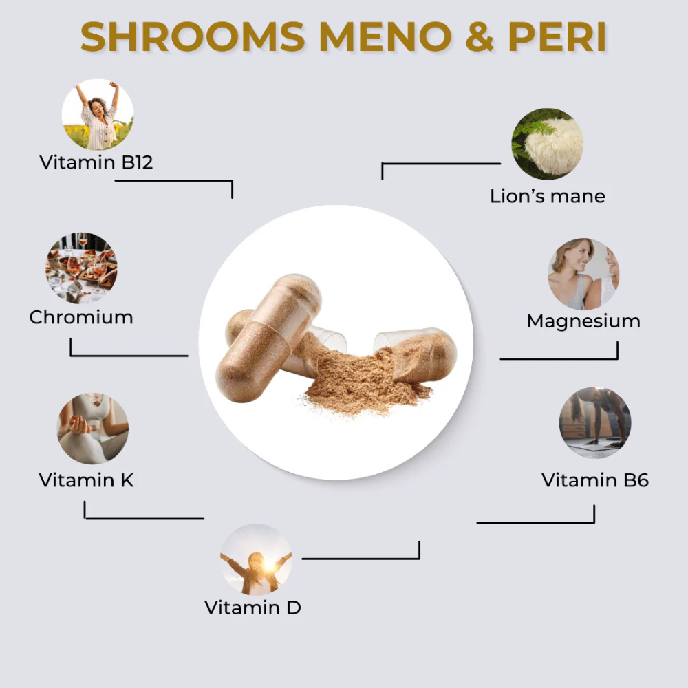 fabÜ, SHROOMS Meno & Peri 60 Capsules
