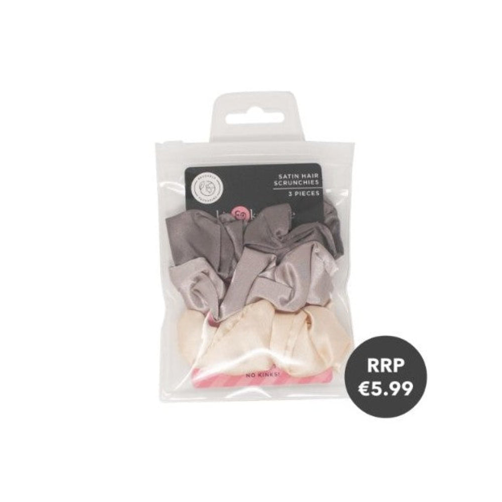 Kit and Kaboodle, Lrg 3pc Satin Scrunchies