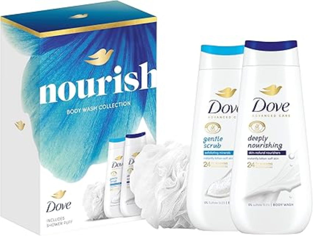 Dove , Nourish Duo Advance Gift Set with Exfoliating & Nourishing Bodywash