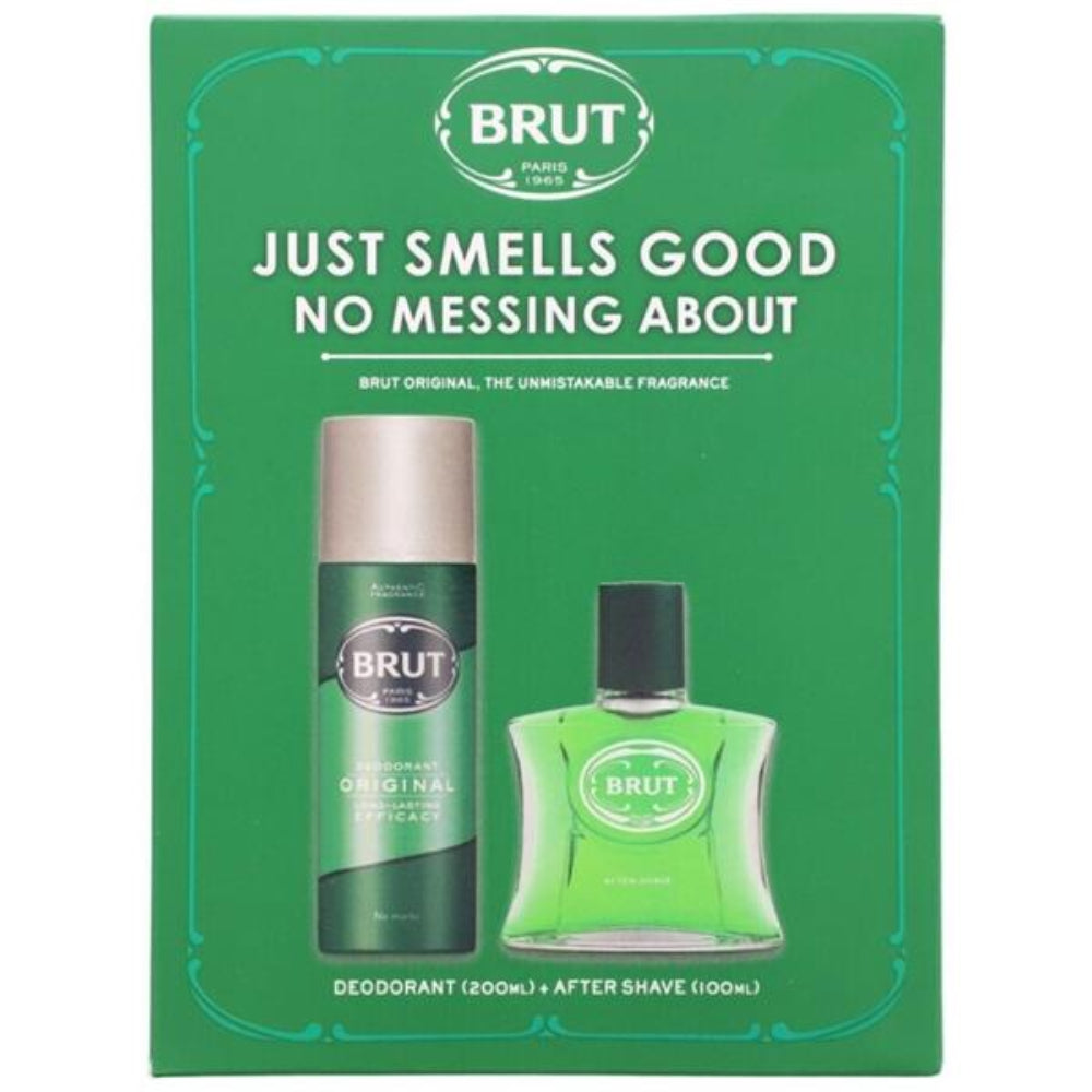 Brut, Original Deodorant & Aftershave 2Pc Set