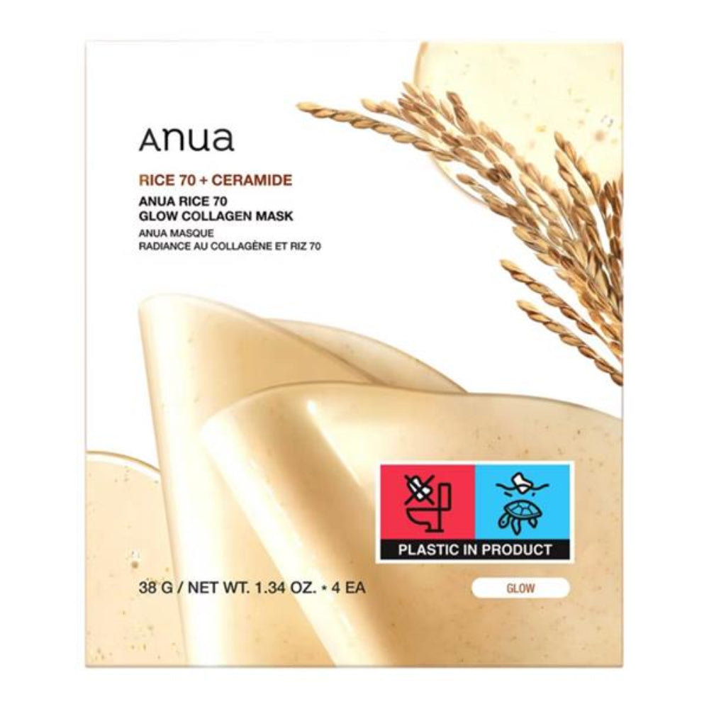 Anua, Rice 70 + Ceramide Glow Collagen Mask x 1