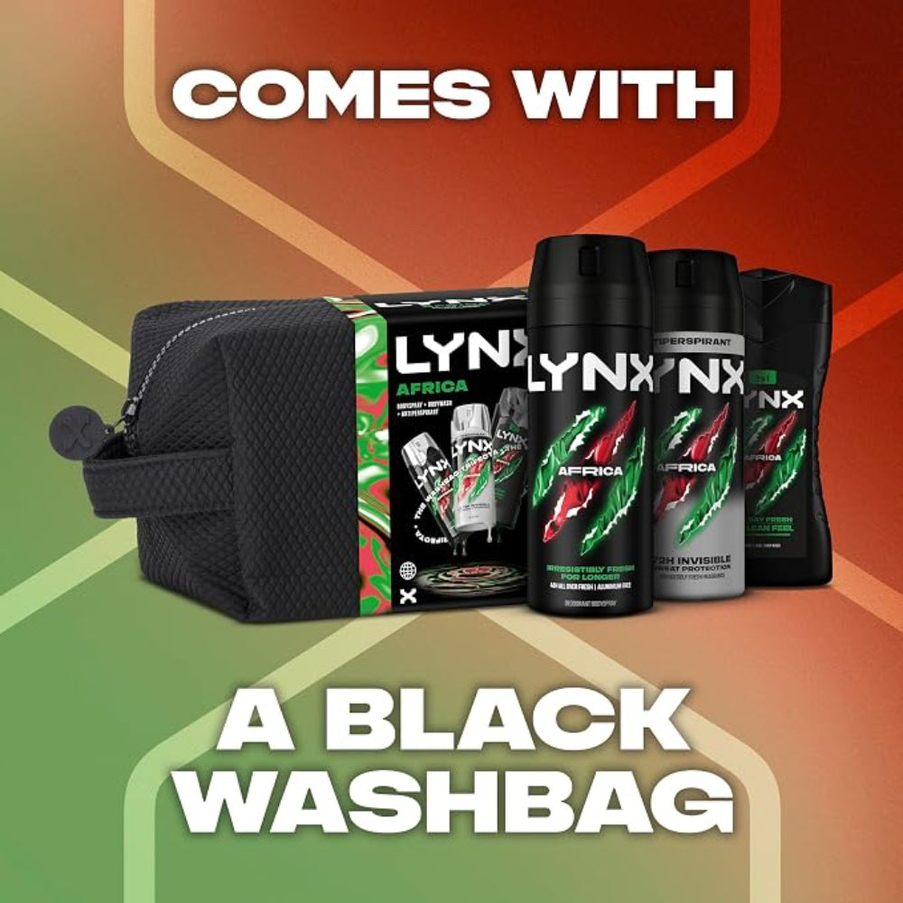 Lynx Gift Set Africa Washbag Gift Set