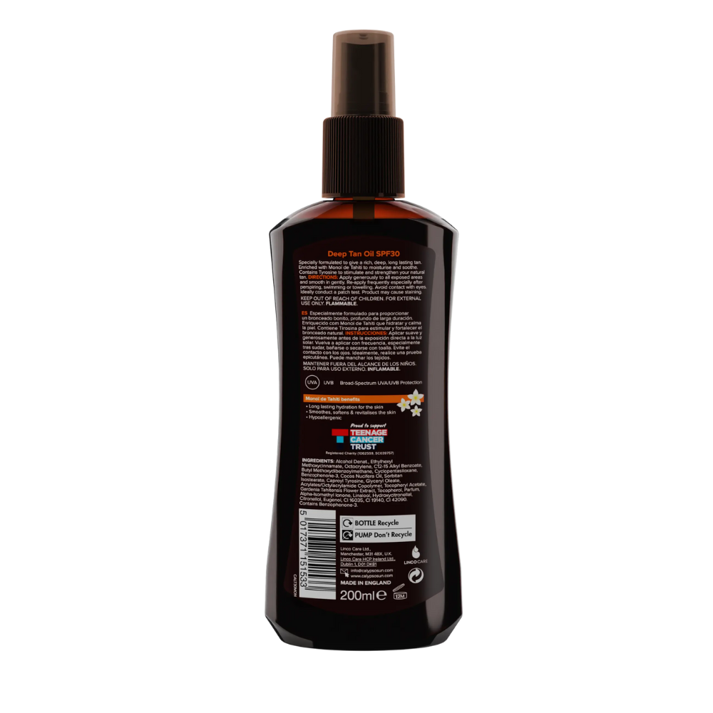 Calypso®, Deep Tan Moisturising Oil SPF30 Spray 200ml