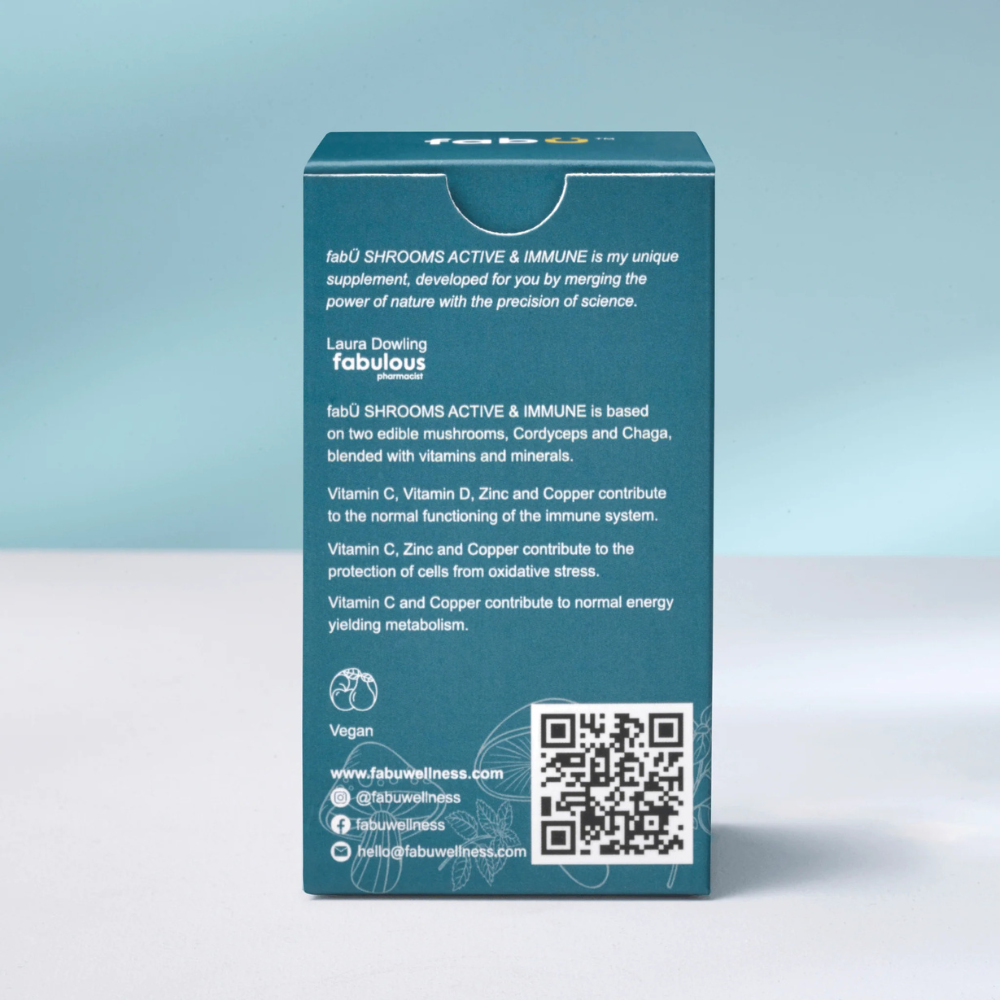 fabÜ, SHROOMS Active & Immune 60 Capsules