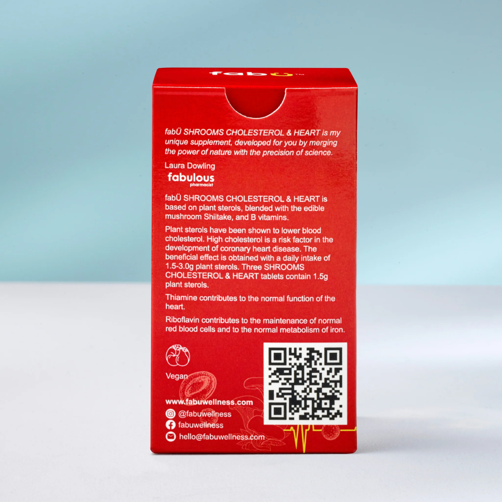 fabÜ, SHROOMS Cholesterol & Heart 90 Tablets