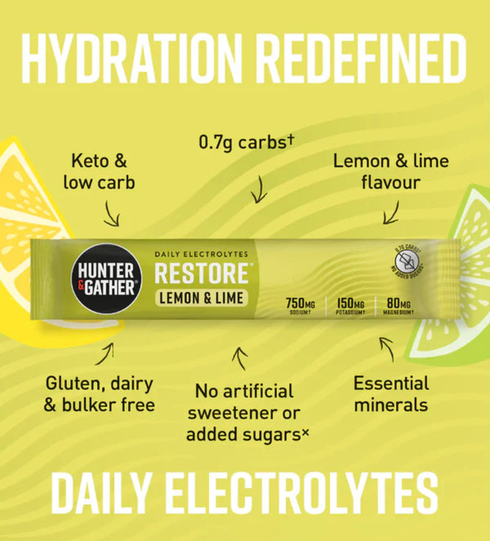 Hunter & Gather, Lemon & Lime Electrolytes 7 Sachets
