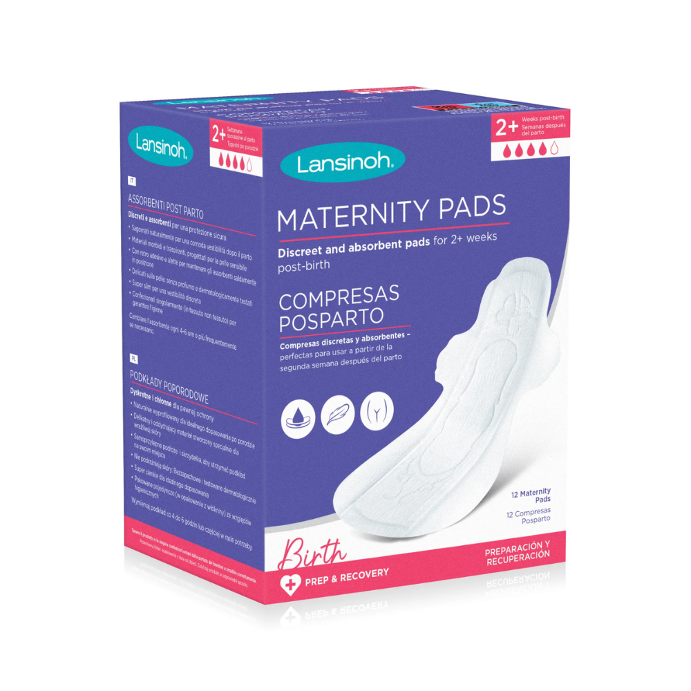 Lansinoh®, Discreet & Absorbent Maternity Pads: 2+ Weeks Post Birth 12 Pack