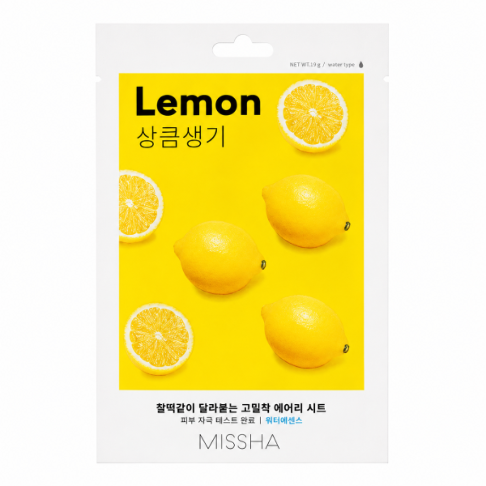 Missha, Airy Fit Sheet Mask Lemon, 1 sheet 19g