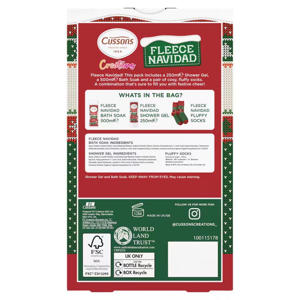 Cussons, Creations Fleece Navidad Gift Set