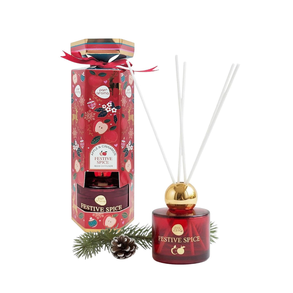 Pan Aroma, Festive Spice Apple & Cinnamon Cracker Reed Diffuser 100ml