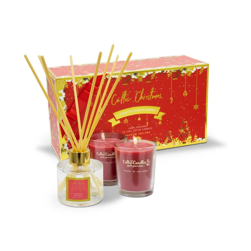 Celtic Candles, Gift Box Mini Cinnamon & Winter Berry