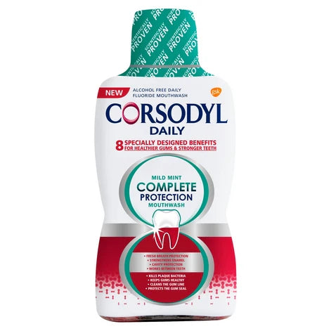 Corsodyl, Daily Complete Protection Mouthwash Mild Mint 500ml