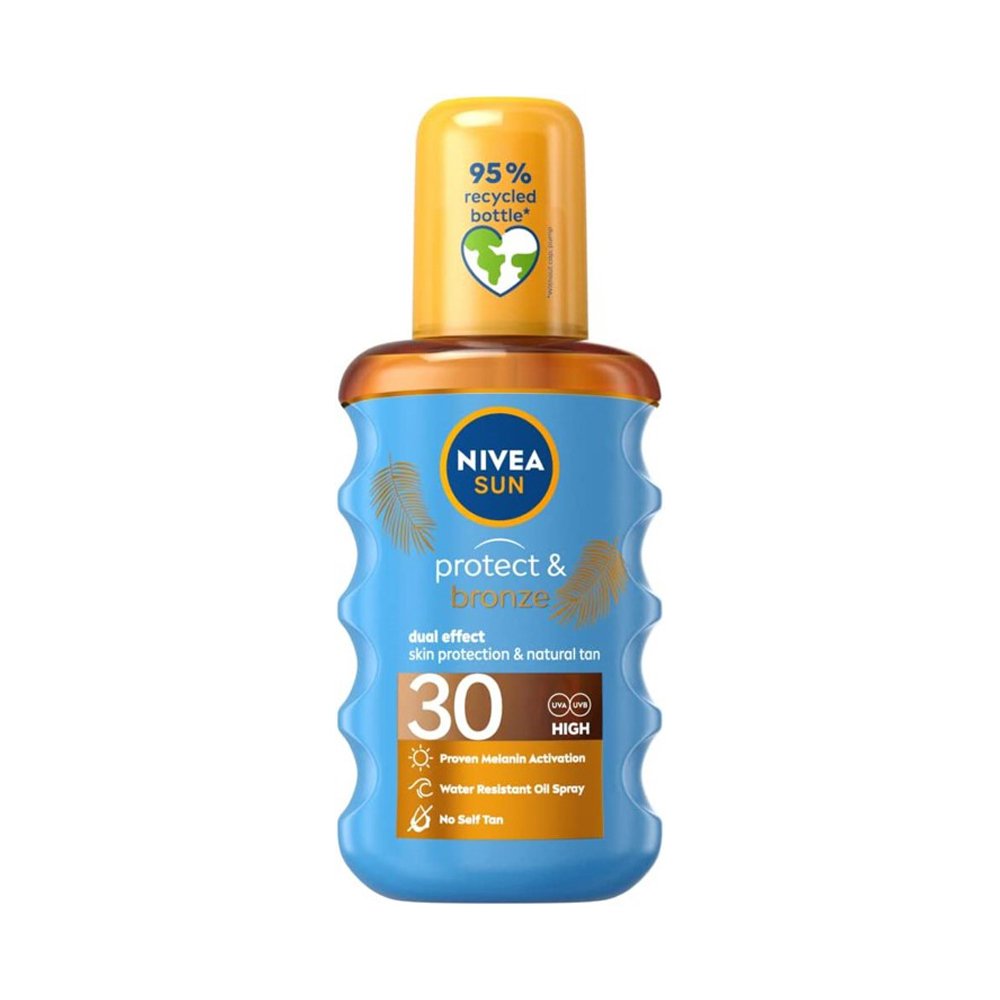 Nivea Sun, Protect & Bronze Bronzing Tanning Oil Spray SPF30 200ml