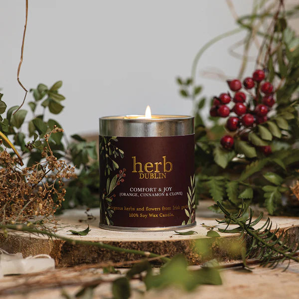 Herb Dublin, Comfort and Joy Tin Candle
