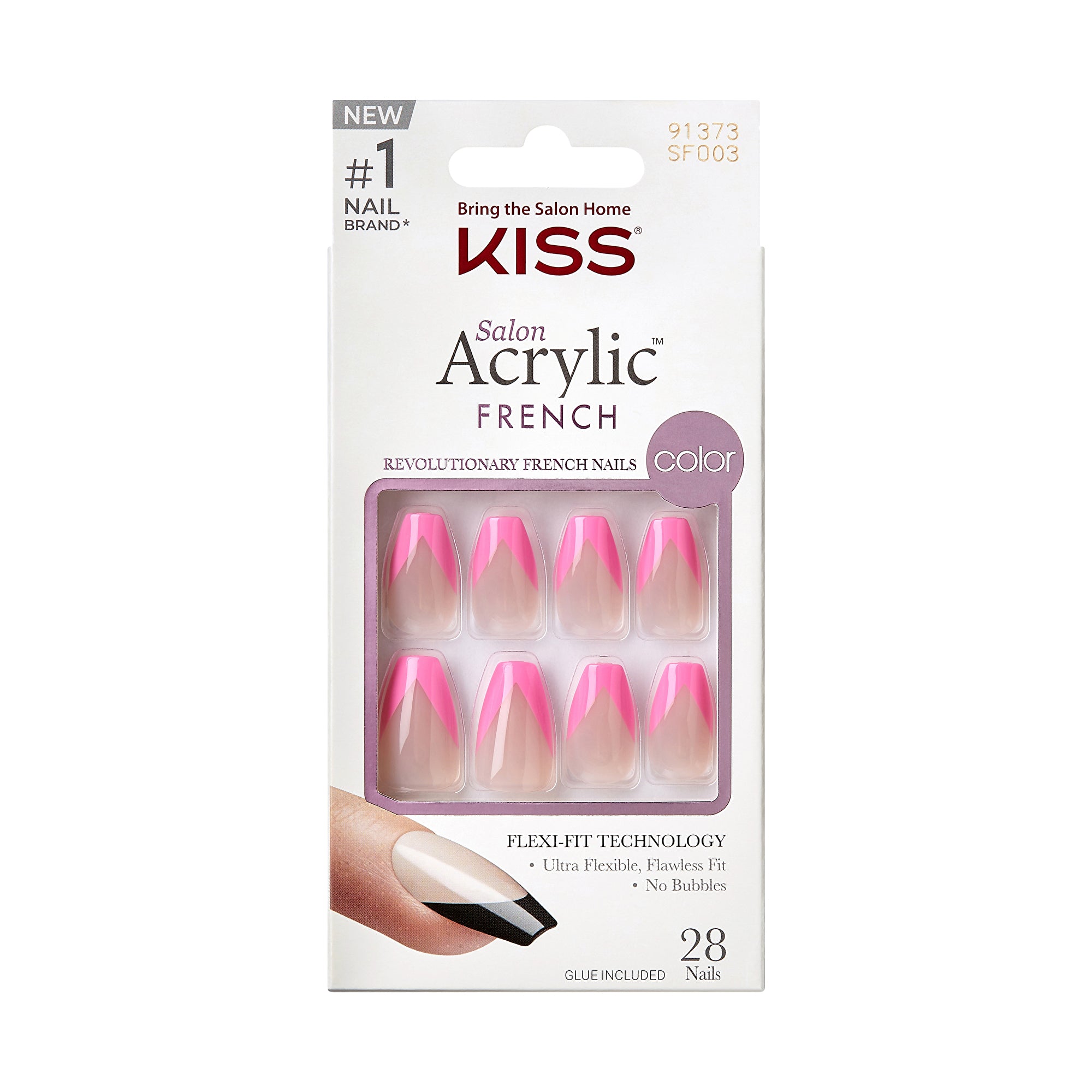 Kiss. Salon Acrylics French Color - Squared SPO03C