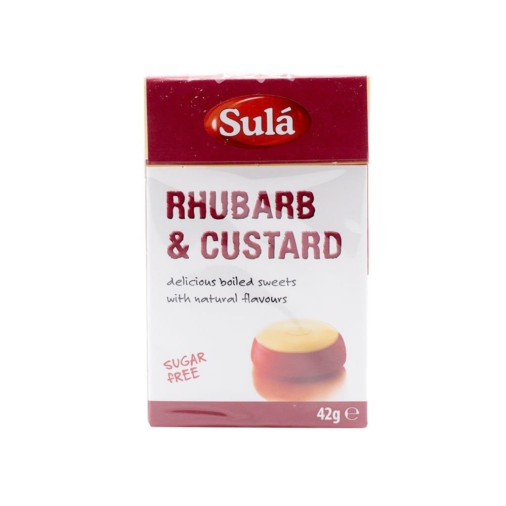 Sula, Rhubarb & Custard Sugar Free Sweets 42g